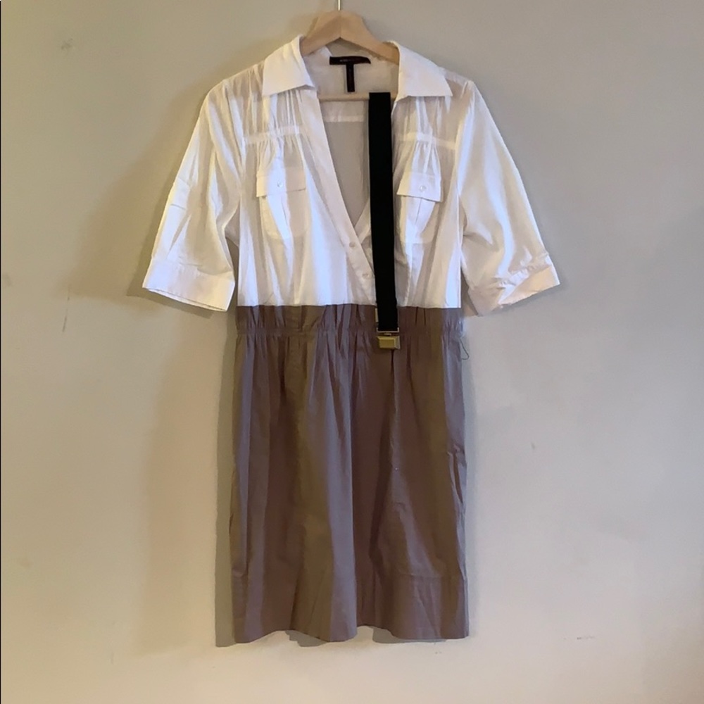 Two toned dress shirt dress